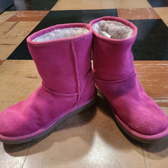Koolaburra by UGG Pinke suede leather winter boots youth girls size 4 - Picture 6 of 12